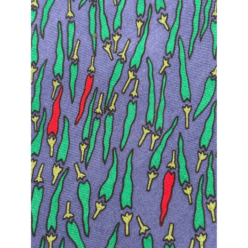 MFA Boston Silk Necktie Red & Green Chili Pepper Tie Museum of Fine Arts Boston